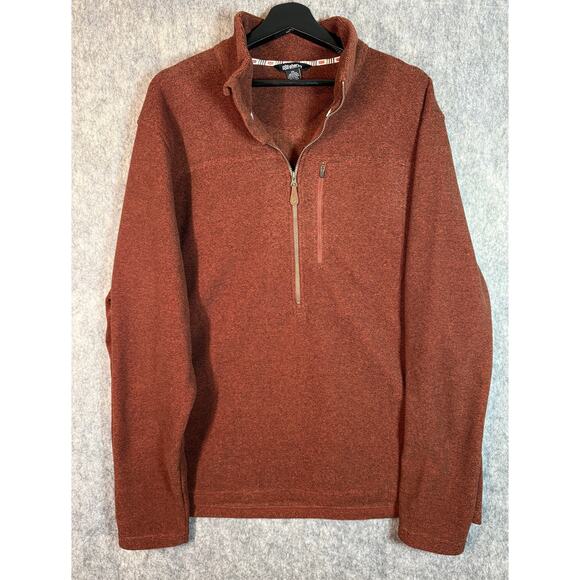 Sherpa Adventure Mens Brown 1/2 Zip SOFT Polyester Sweater Outdoor - XXL EUC - Picture 1 of 9
